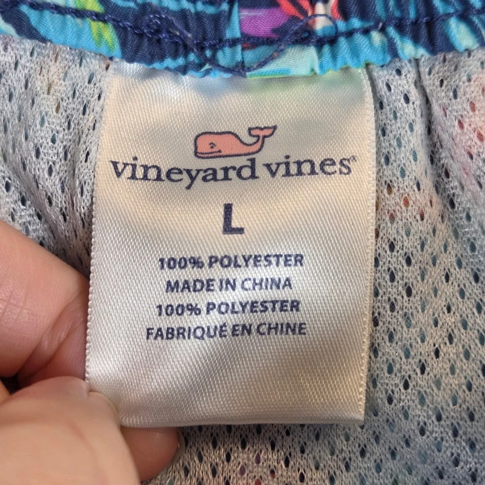 Vineyard Vines Mens‎ Bird of Paradise Floral Swim Trunks Blue Size Large